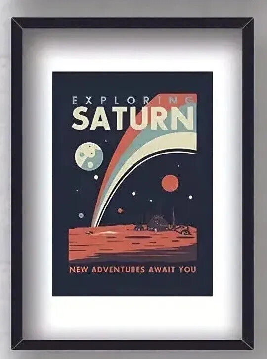 SPACE FUTURISTIC CANVAS Wall Art Movie Poster Print Picture ASTROLOGY PLANETS A5