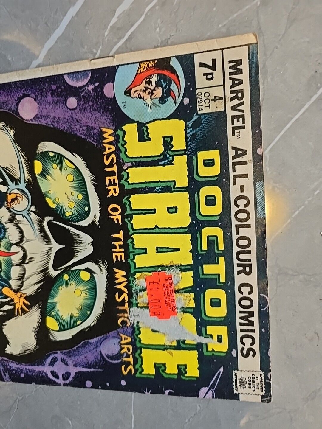 DOCTOR STRANGE #4 marvel comic 1974 great frank brunner cover bronze age