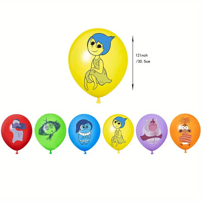 DISNEY PIXAR INSIDE OUT 2 Party Decorations Balloons Birthday Kid Banner Cake