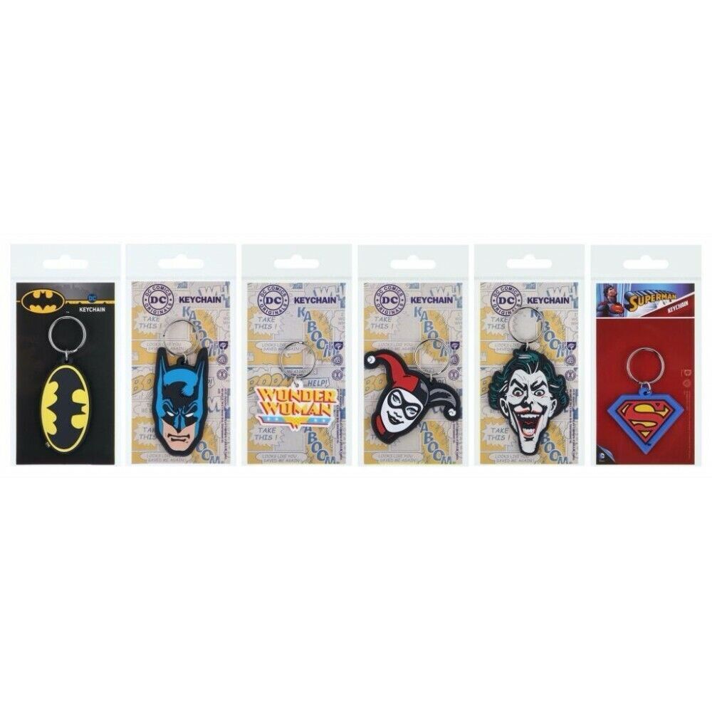 DC Comics 2D Keyrings JOKER BATMAN QUINN WONDER SYMBOL CHOOSE WHICH YOU WANT