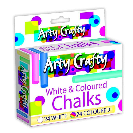 2 x Arty Crafty 48pk Assorted Chalks set bundle great for kids CHALK 96 peices