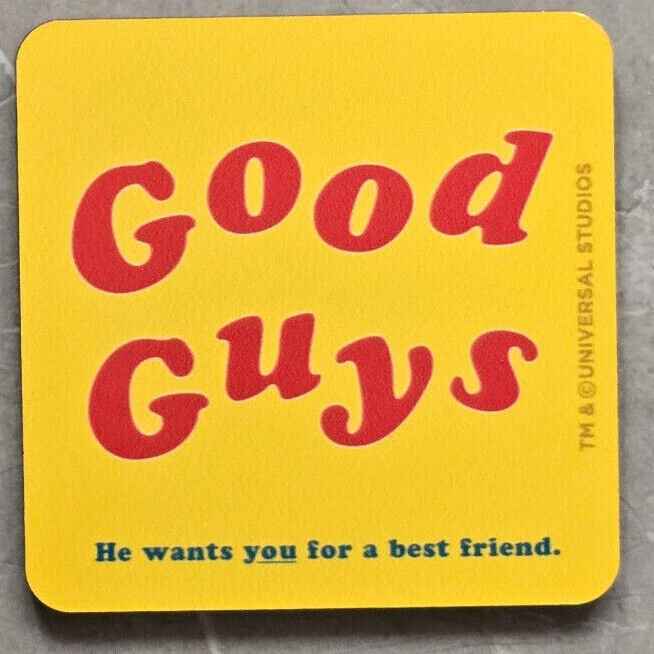 CHUCKY BRIDE GOOD GUYS Childs Play Neoprene Coaster Man Bar Horror Movie Chucky