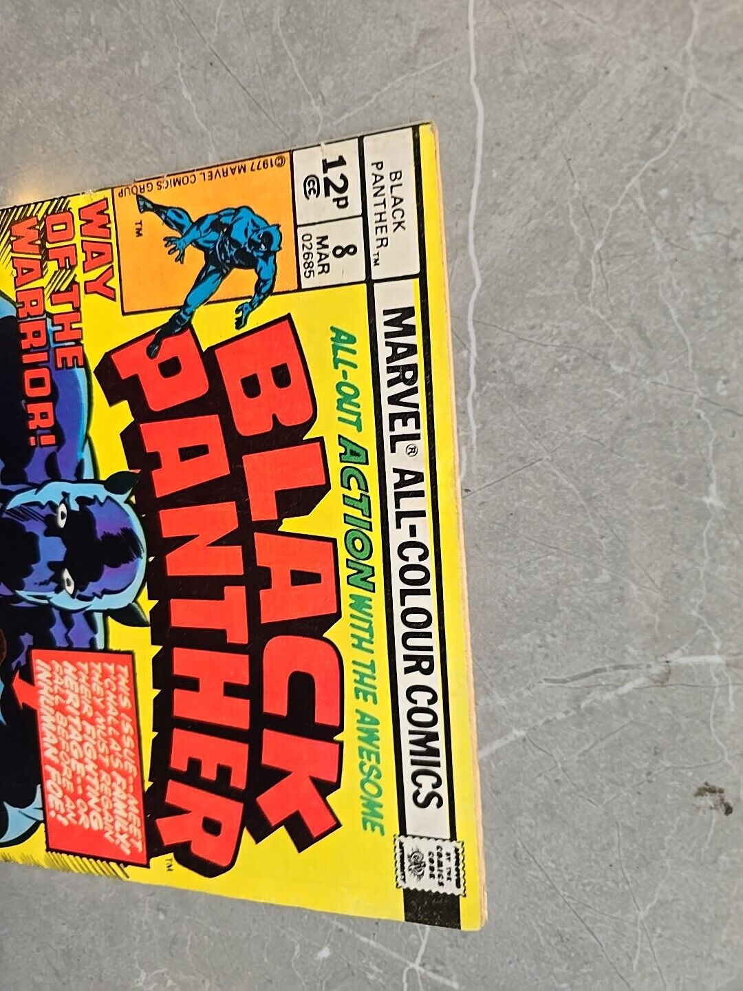 Black Panther #8 Marvel (1977) Jack Kirby story art BRONZE AGE WARRIOR YELLOW