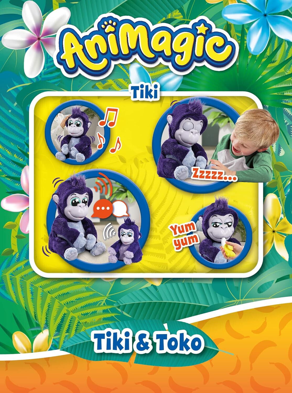 AniMagic Tiki & Toko Supersoft Interactive Mum & Baby - 2 Musical Gorillas