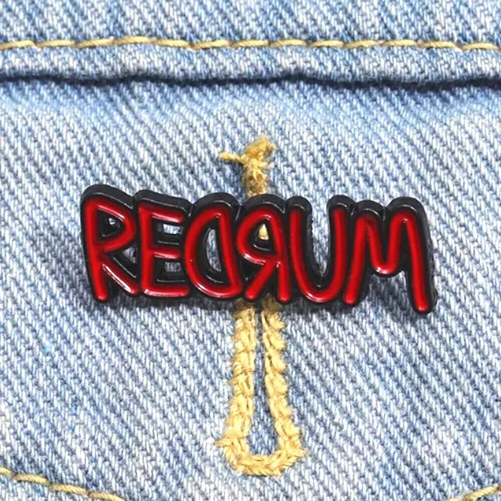 Metal Pin Badge The Shining Redrum Murder Kubrick Horse Racing