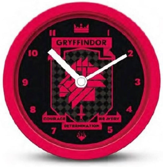 HARRY POTTER Alarm Clock Gryffindor Modernist 12cm Diameter Official RED