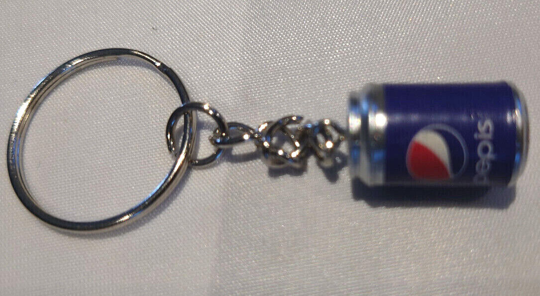 Pepsi Cola Novelty Miniature Blue Fizzy Drink Can Keyring Keychain Coke Food CHO