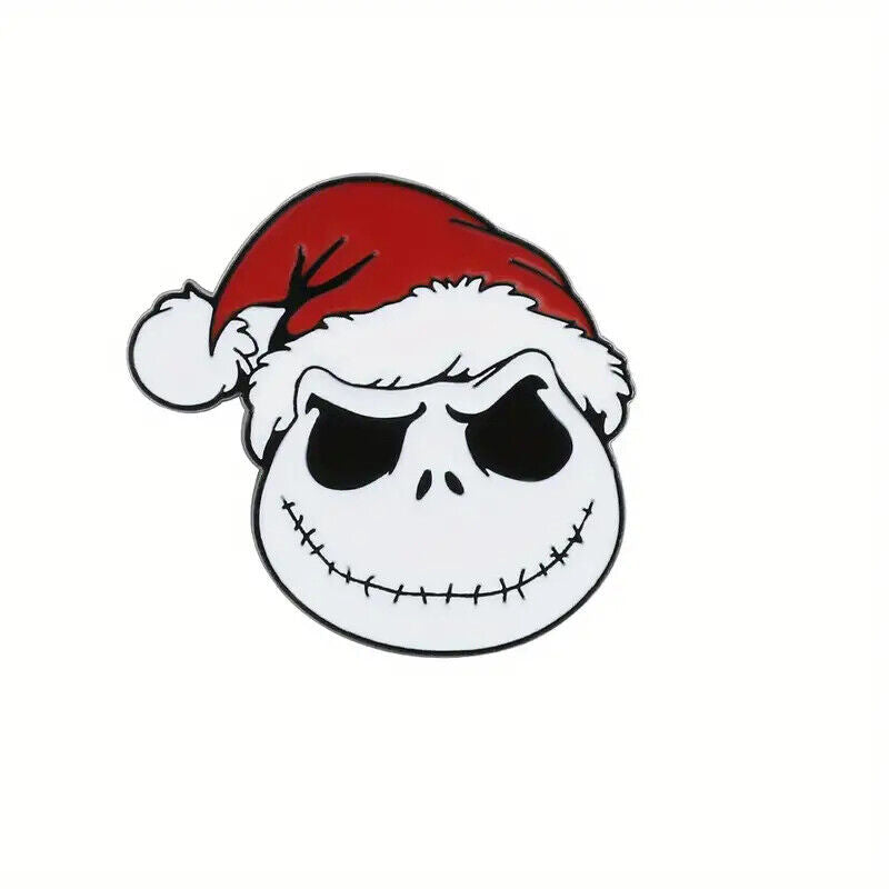 NIGHTMARE BEFORE CHRISTMAS Metal Enamel Pin Badge Retro MOVIE HORROR HALLOWEEN