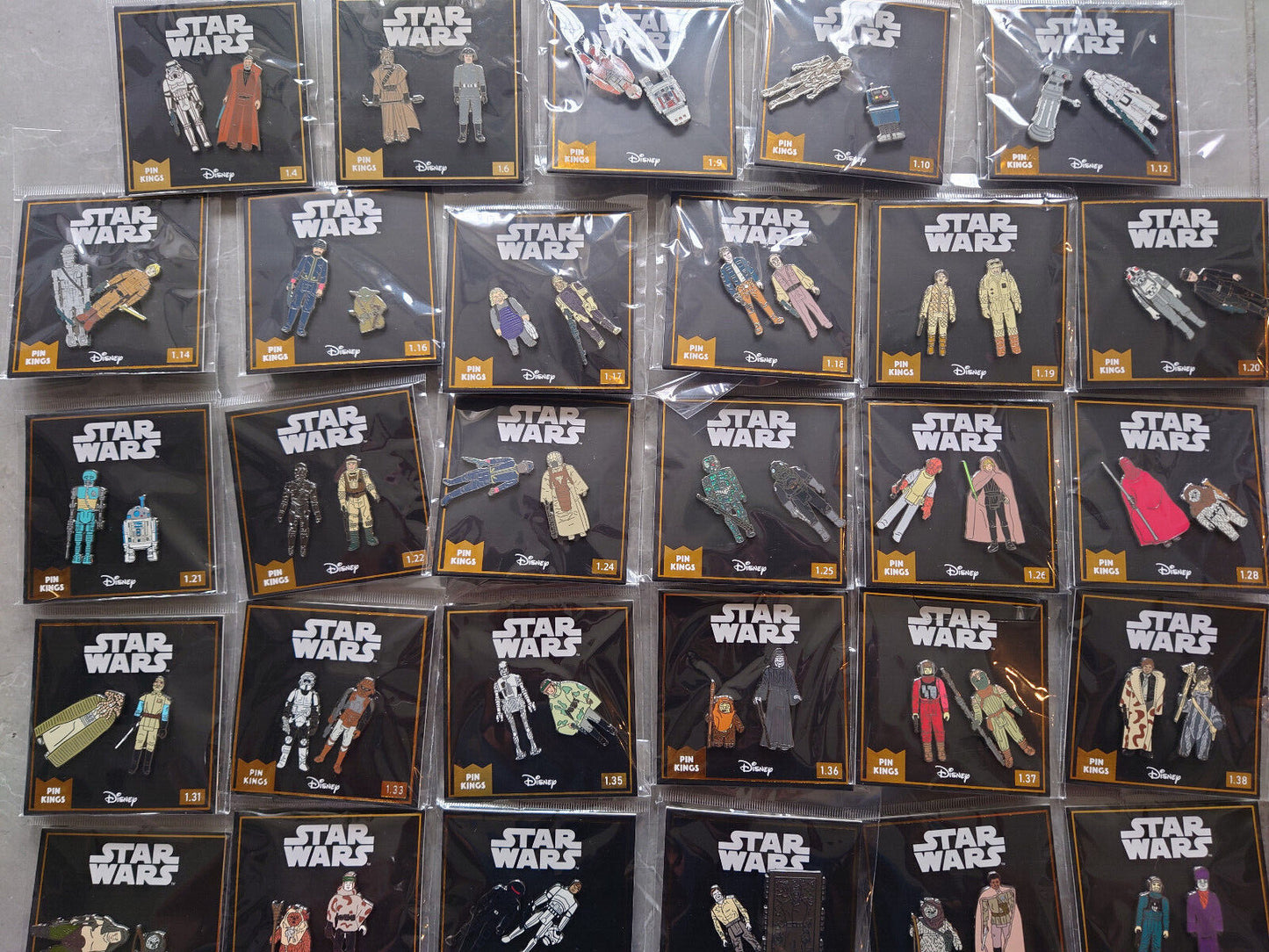 Pin Kings Star Wars Enamel Pin Badge LUKE DARTH CHUWBACCA LUCAS DISNEY OFFICIAL