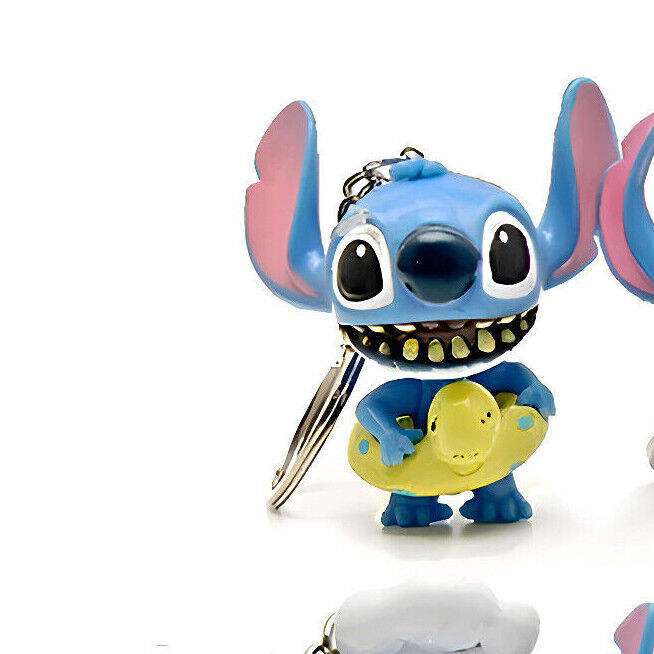 Lilo & Stitch 3D FIGURE Keyring Disney Stitch Keychain ANGEL Family Key ring