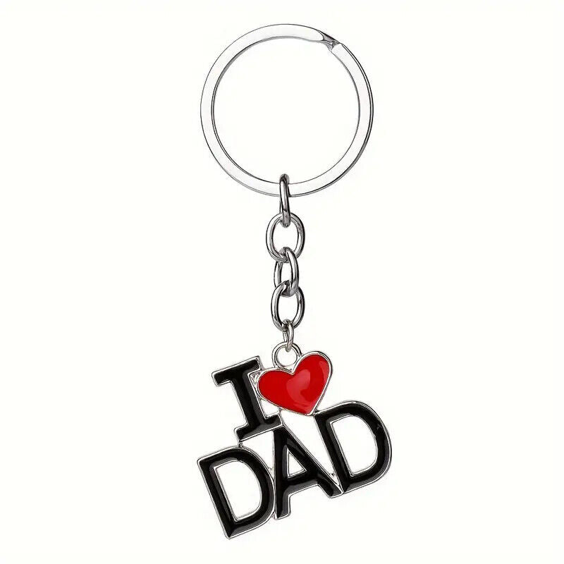 I LOVE MAMA MOM DAD PAPA Keyring KEEPSAKE FAMILY PARENTS GIFT KEYCHAIN