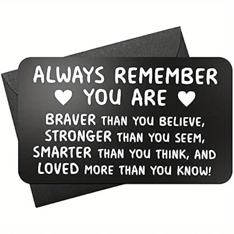 Always remember you are Wallet Insert Card Gift Idea Card With Message heart pvc