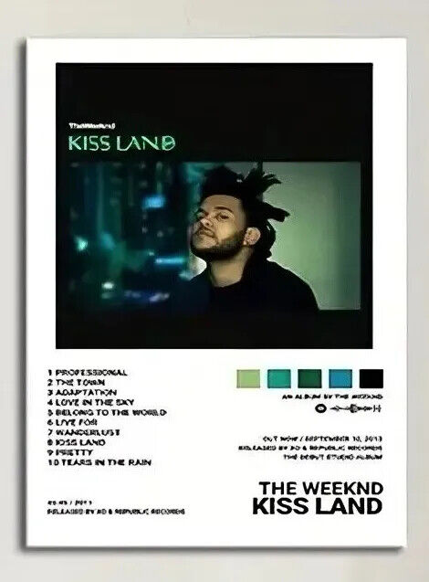 Weeknd Starboy CANVAS Album Singles Cover Poster Music Gift MUSIC WALL WEEKEND