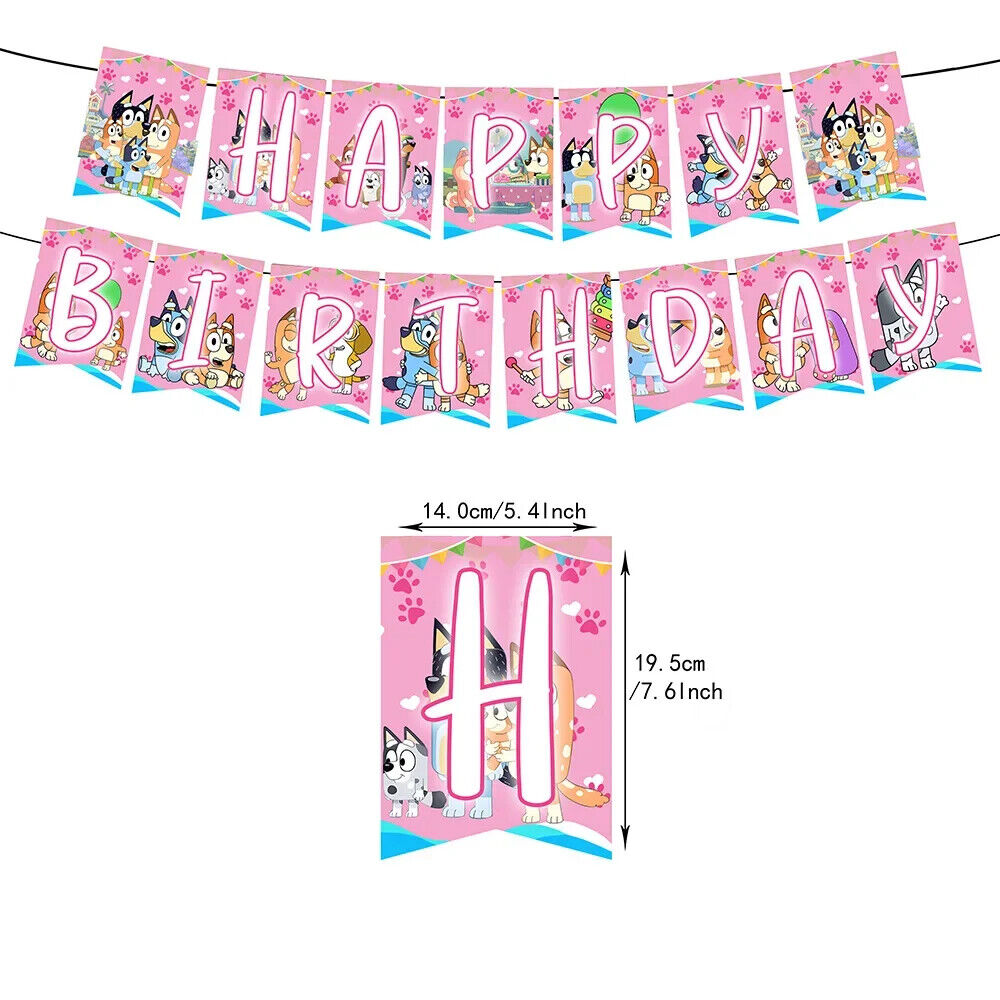 Bluey Balloon Party Birthday Decorations Boys Girls Balloons Bingo Coco Cbeebies