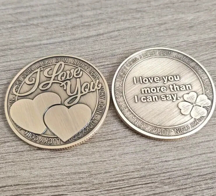 Lucky Coin “I Love You More Than I Can Say” Anniversary Gift VALENTINE WIFE