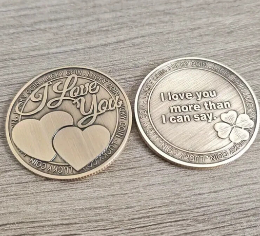 Lucky Coin “I Love You More Than I Can Say” Anniversary Gift VALENTINE WIFE