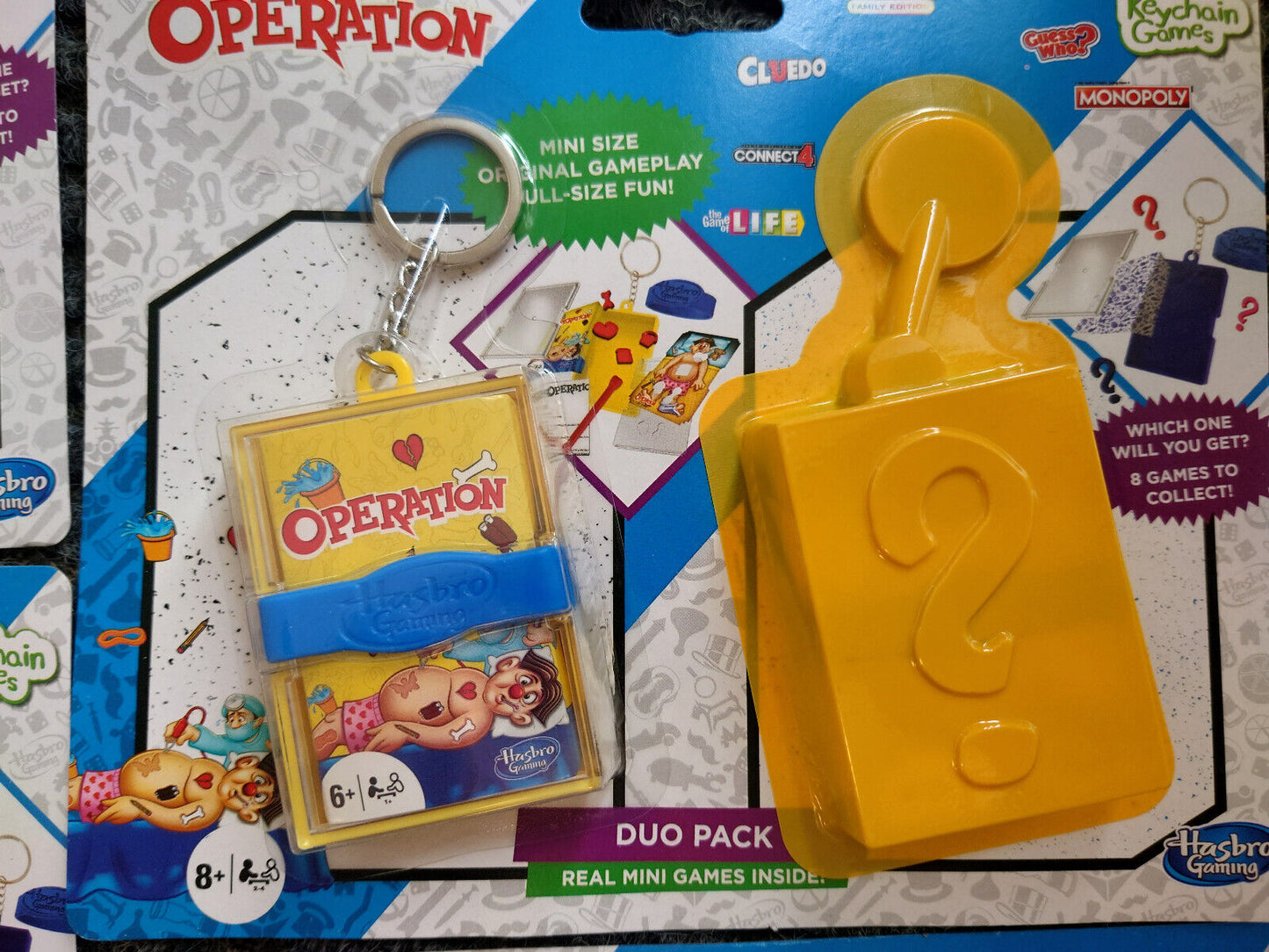 Hasbro Keychain Mini Travel Game MONOPOLY CLUEDO LIFE DUO PACK YOU CHOOSE MYSTER