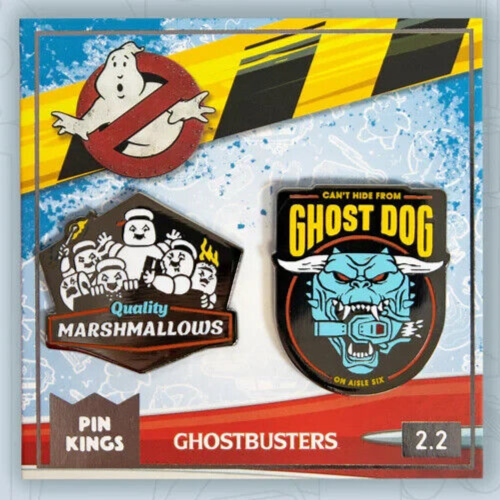 Pin Kings Ghostbusters Enamel Pin Badge Set 2.2 Marshmallows & Ghost Dog