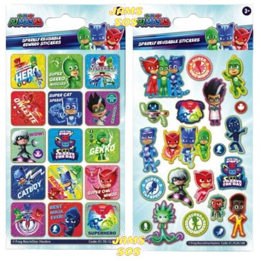 Pj Masks Party Stickers reusable spaf Stickers Official licensed product PJMASKS