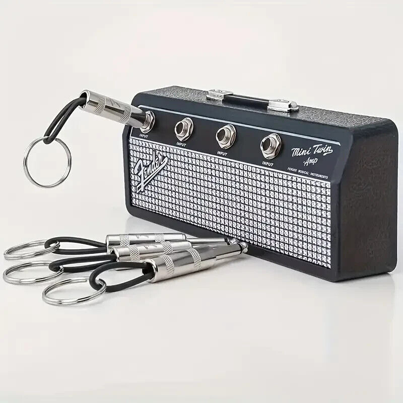 FENDER Jack Amp Speaker Key Ring Holder Man Cave Tidy Music GUITAR CHAIN