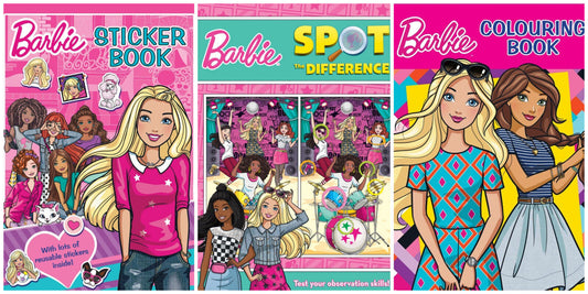 Barbie Activity Colouring and Sticker Books For Kids children mattel learning