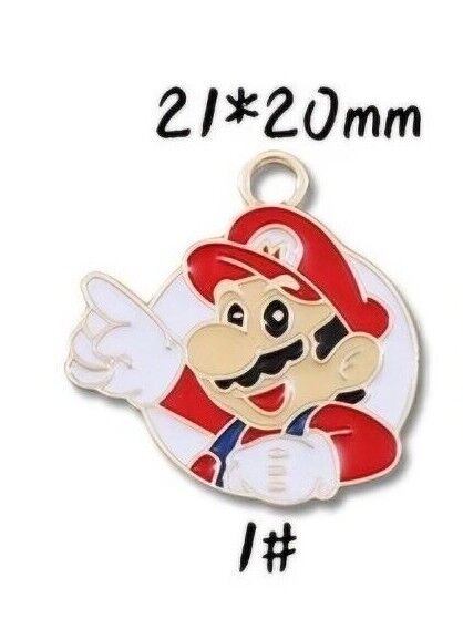 Nintendo Super Mario 2D Enamel Keyring Keychain Princess Toad Yoshi Toad Luigi