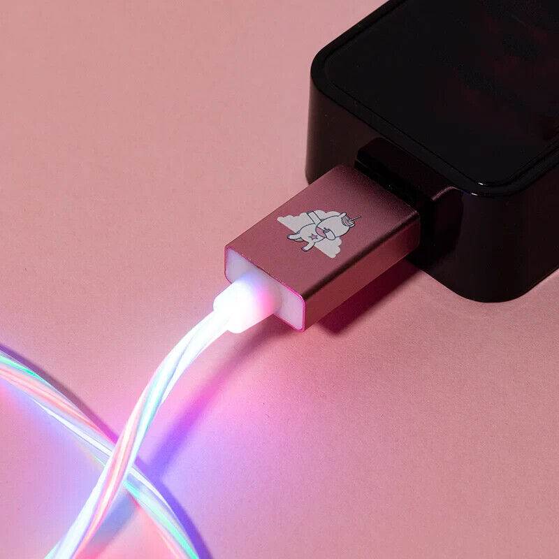ERIC UNICORN LED USB C CABLE & THUMB GRIPS NINTENDO SWITCH SONY XBOX MOBILE