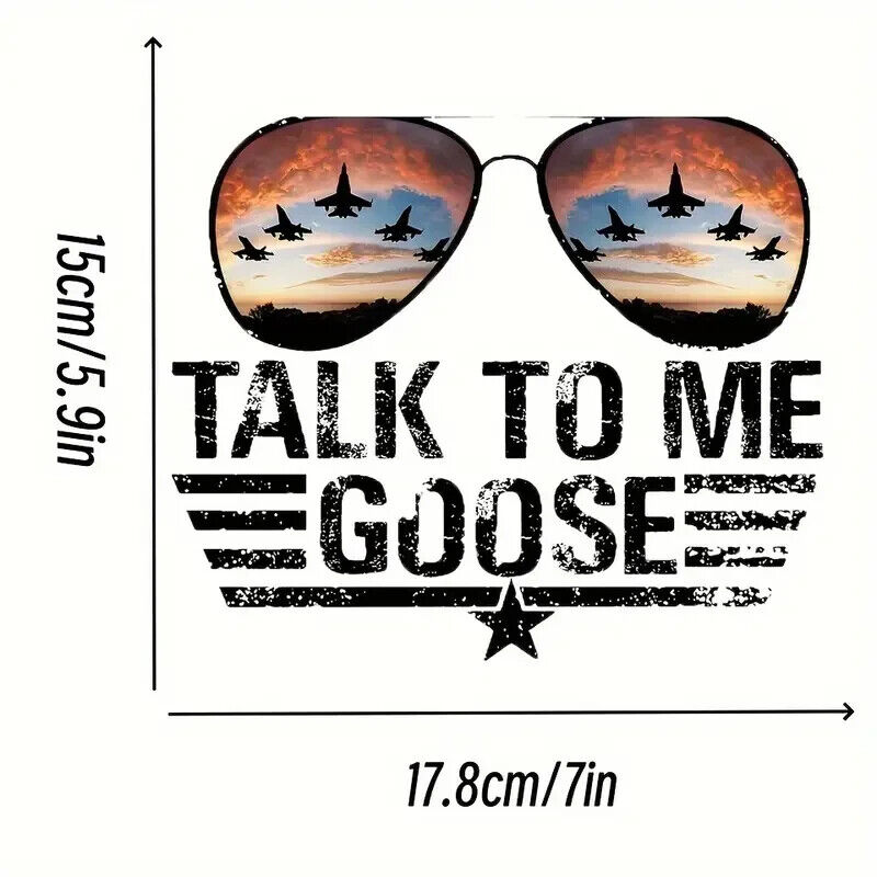 Top Gun Talk To Me Goose Iron On Transfer CLOTHES BAG SUNGLASSES JET STAR
