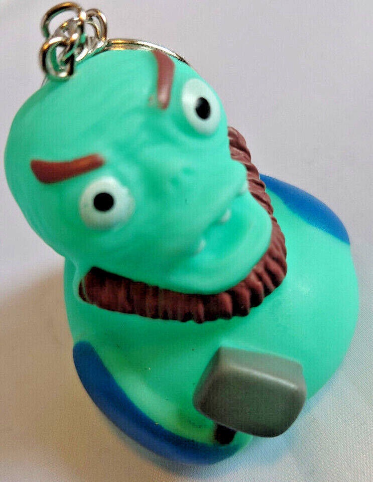 PLANTS VS ZOMBIES HORROR RUBBER DUCK GLOW IN THE DARK KEYRING KEYCHAIN HALLOWEEN