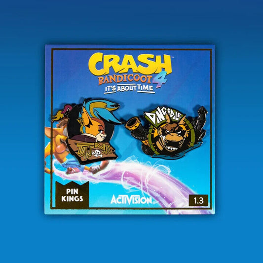 Pin Kings Crash Bandicoot Enamel Pin Badge Set 1.3 Tawna Dingodile PS5 PS4 XBOX
