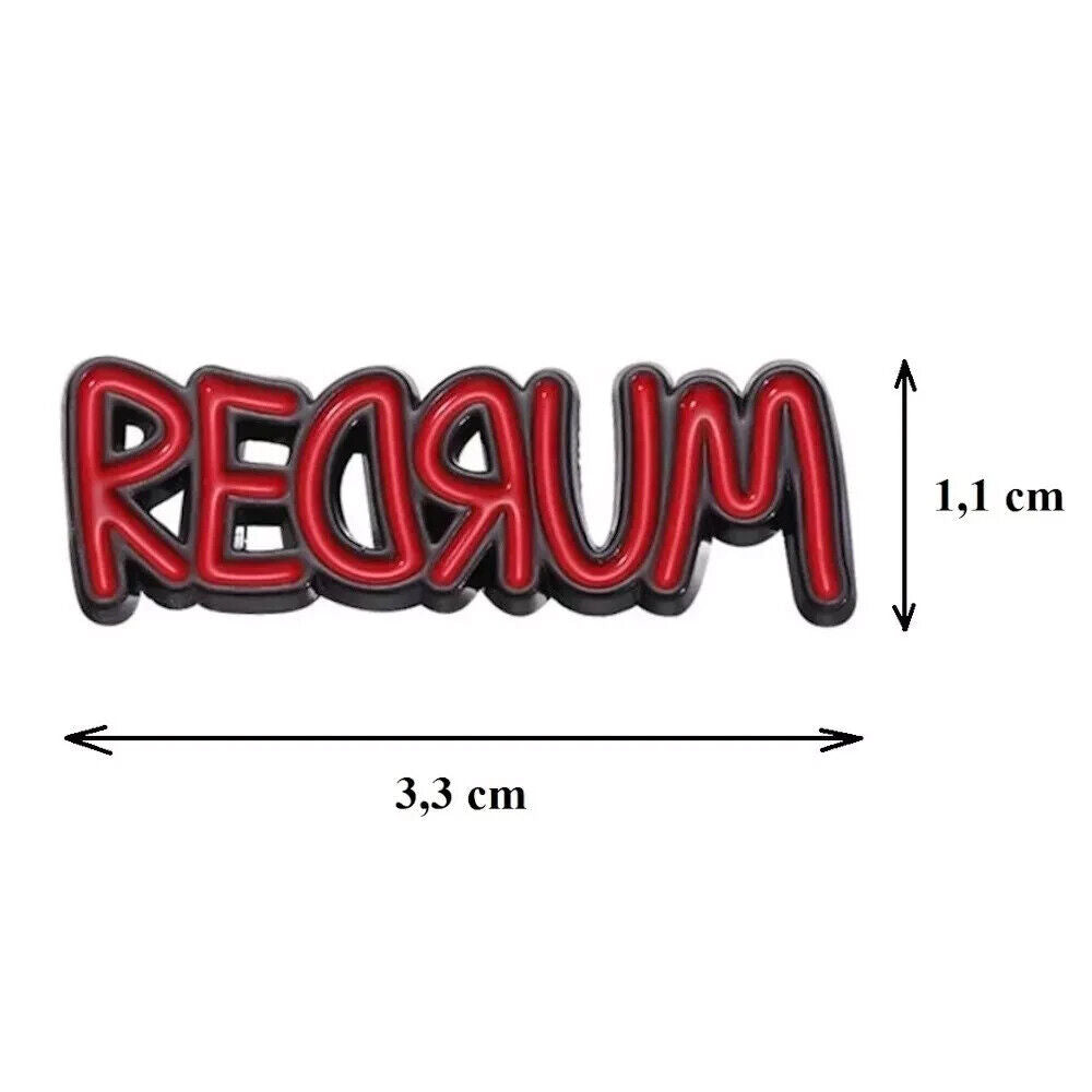 Metal Pin Badge The Shining Redrum Murder Kubrick Horse Racing