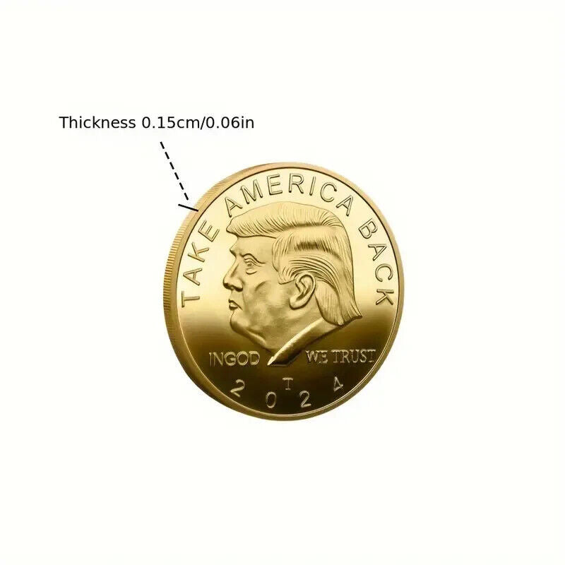 2024 US President Donald Trump Coin Commemorative Coin TAKE AMERICA BACK Coin