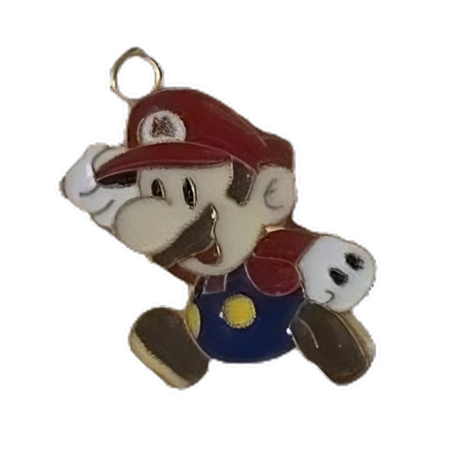 Nintendo Super Mario 2D Enamel Keyring Keychain Princess Toad Yoshi Toad Luigi