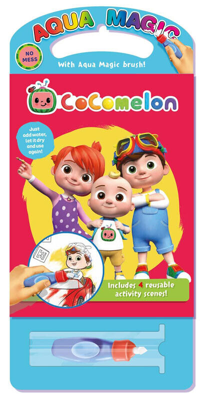 Cocomelon Aqua Magic Gift Set Magic Book Board Water Pen LARGE SMALL PAINTING