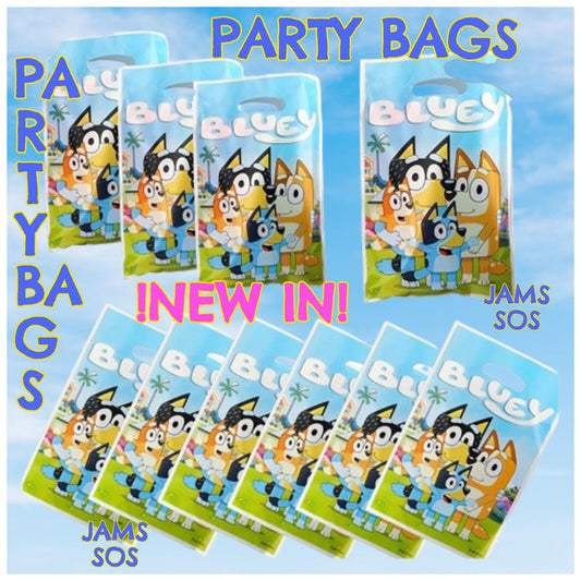 Bluey Party Loot Bags Childrens Birthday Bluey Dog Favour Take Home Bag CBEEBIES