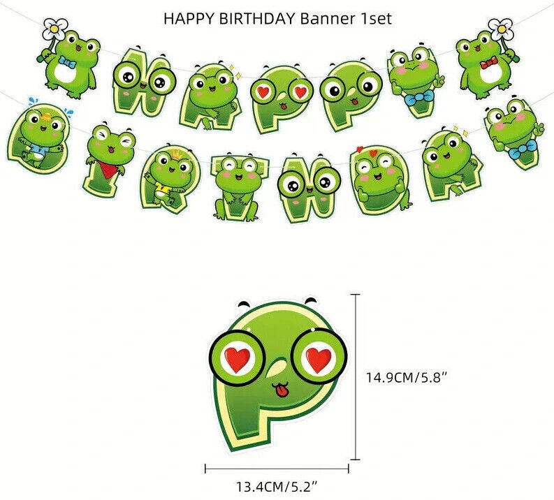 Frog Balloon Party Birthday Decorations Boys Girls Balloons Green Frog