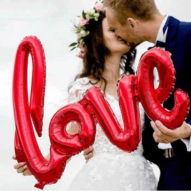 43'' 108cm Oversized Red LOVE Balloon Perfect for Valentine's Day WEDDING
