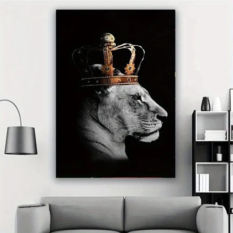 LARGE Golden Lioness Canvas Print Unframed Picture Wall Art KING MUFASA queen