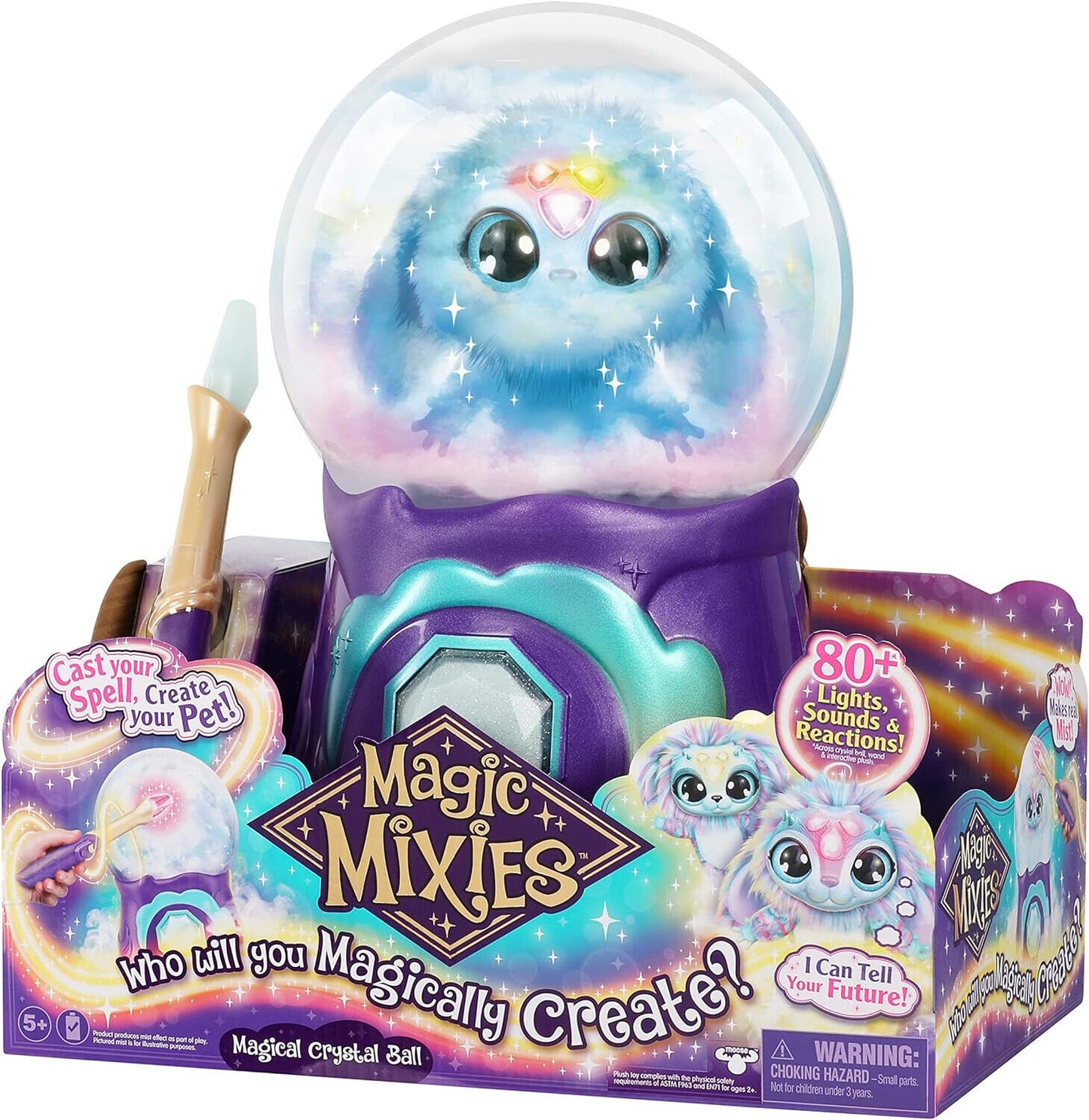 Magic Mixies Magical Crystal Ball with Interactive 8 inch Plush Toys Xmas Gifts