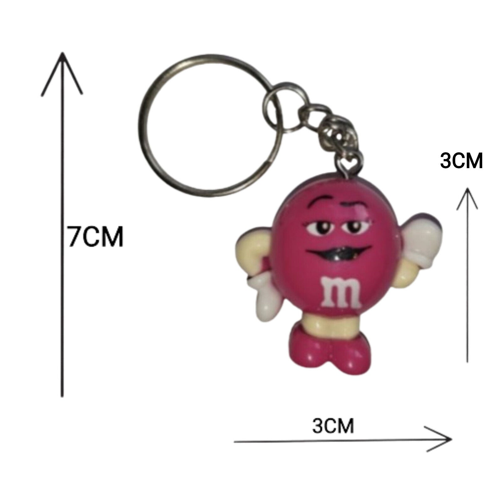 Novelty 3D Keyring Gift M&M Kids & Adult Birthday Charm MMs Chocolate key chain