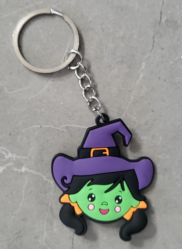 HALLOWEEN 3D KEYRING PUMPKIN WITCH SKULL VAMPIRE FUN KIDS KEYCHAIN PARTY FILLER