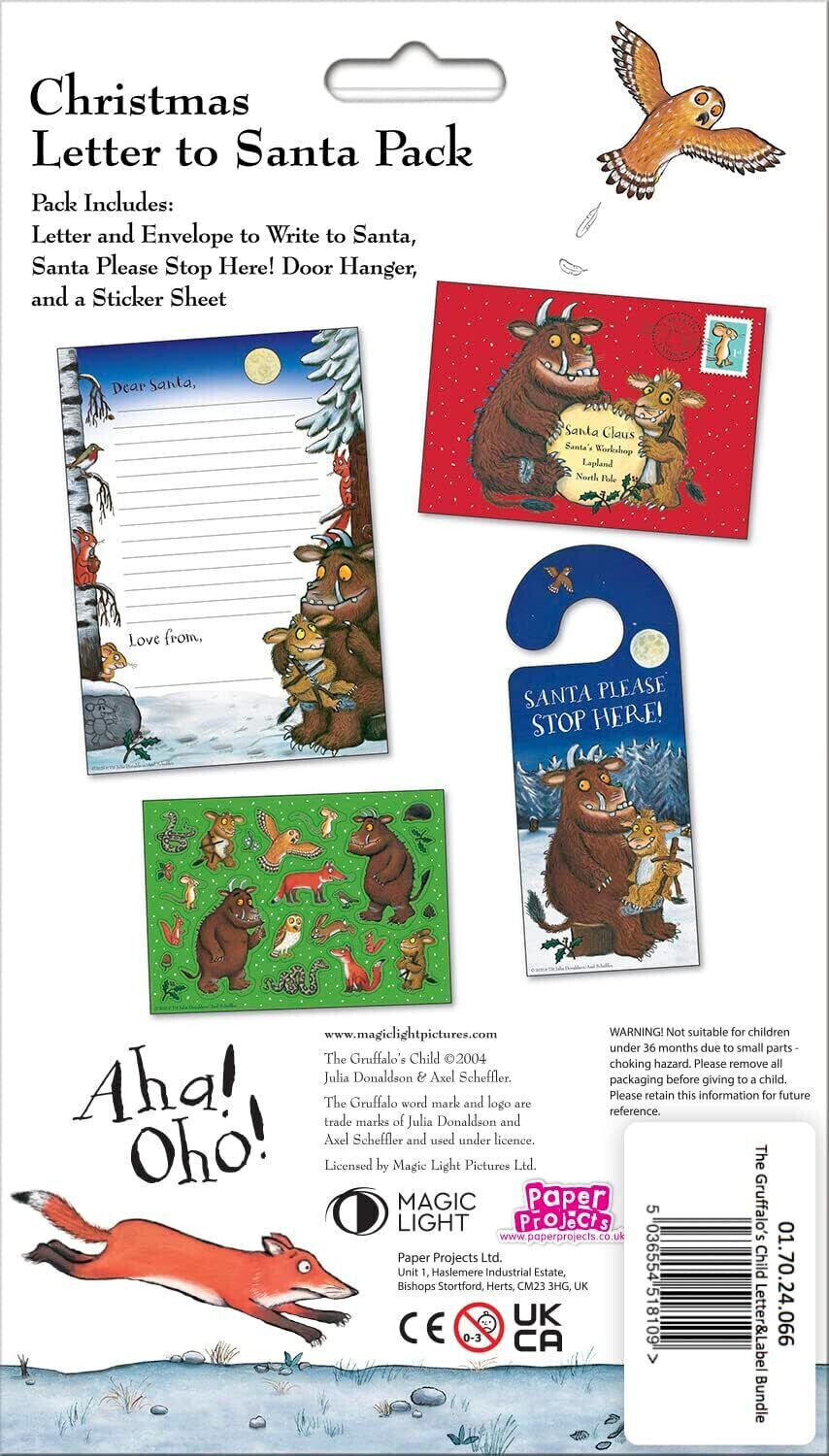The Gruffalo's Child Christmas Letter to Santa and Gift Labels Xmas