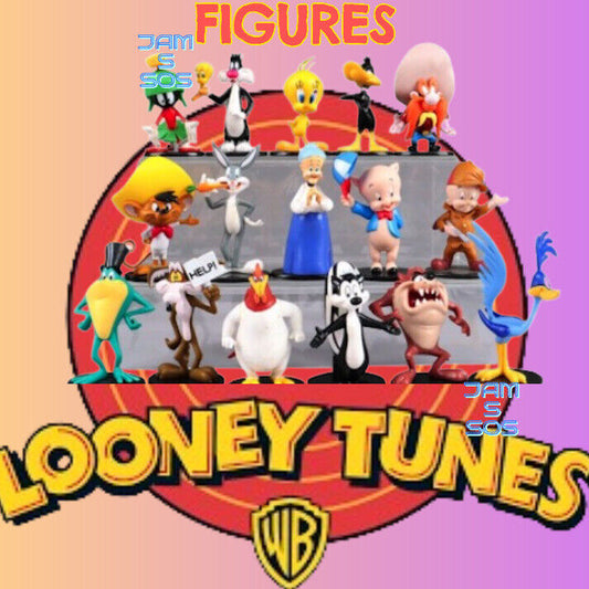 Looney Tunes 7-9cm Figures BUGS Fudd Porky Pepe Marvin Tweety Daffy CAKE TOPPER