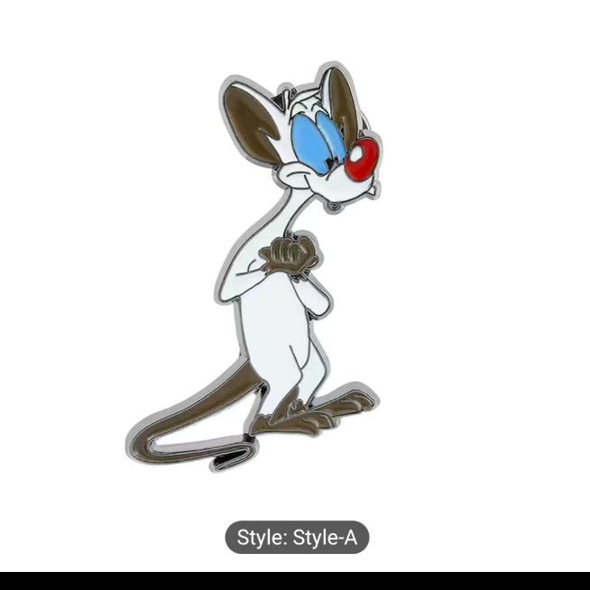 Pinky And The Brain Metal Enamel Pin Badge Brooch Animaniacs Warner Bros Mouse