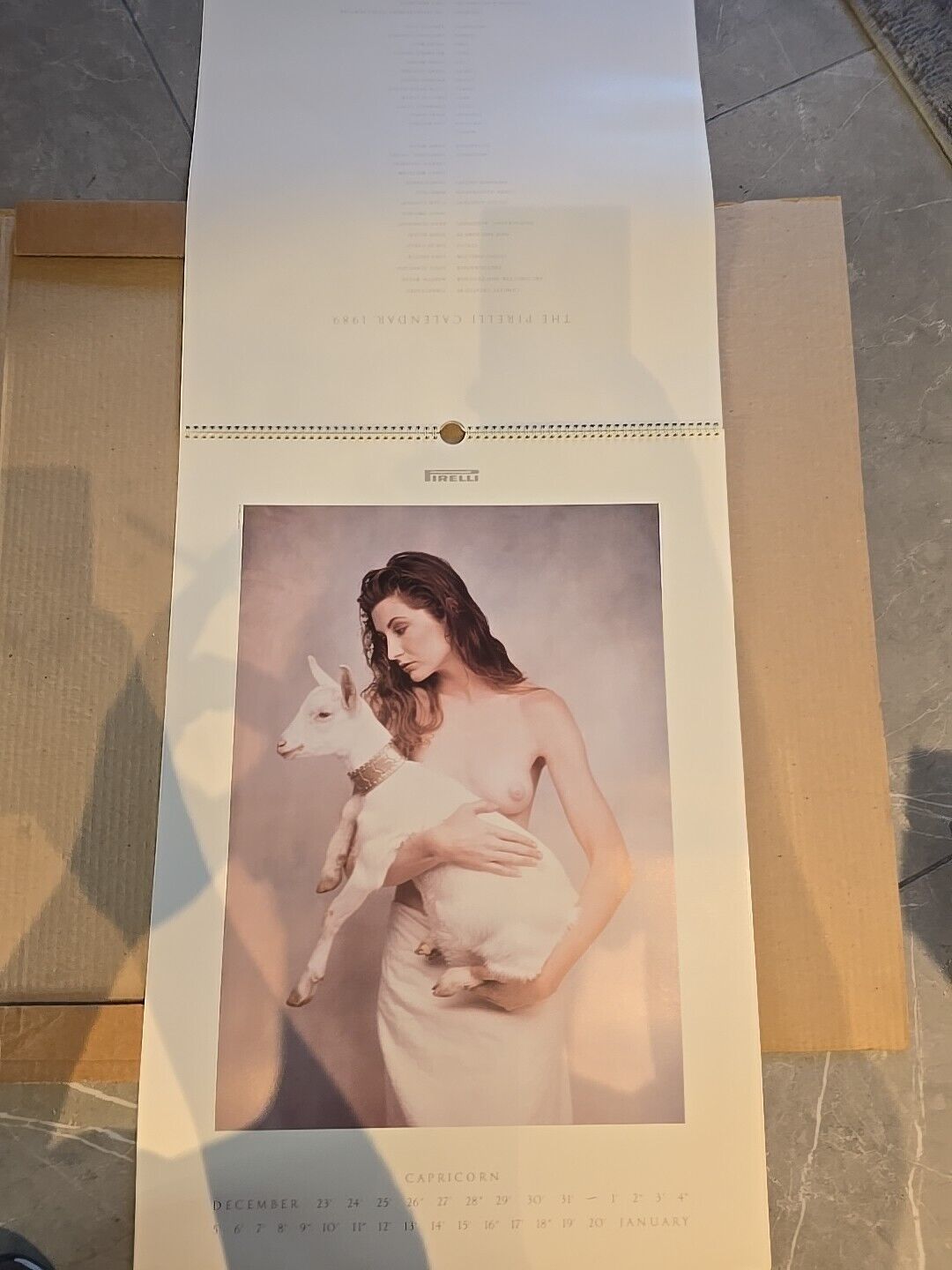 VINTAGE PIRELLI CALENDER 1989 SIGNS ZODIAC ORIGINAL BOX MINT COND LIBRA VIRGO