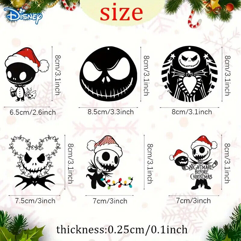 The Nightmare Before Christmas Jack Sally Halloween Tree Pendant Decoration WOOD