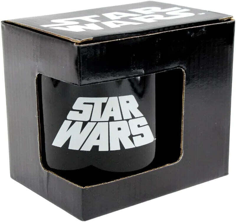 Star Wars Logo A Long Time Ago GALAXY Mug CUP TEA COFFEE BLACK BOXED VADER LUKE