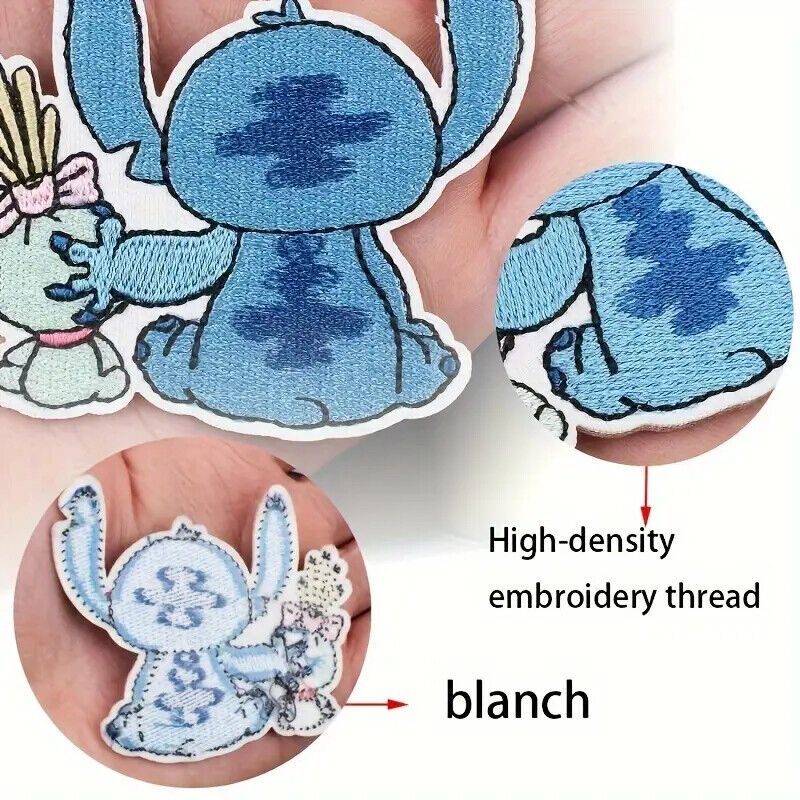 STITCH ANGEL EMBROIDERED BADGE SEW ON IRON ON PATCH LILO AND STITCH