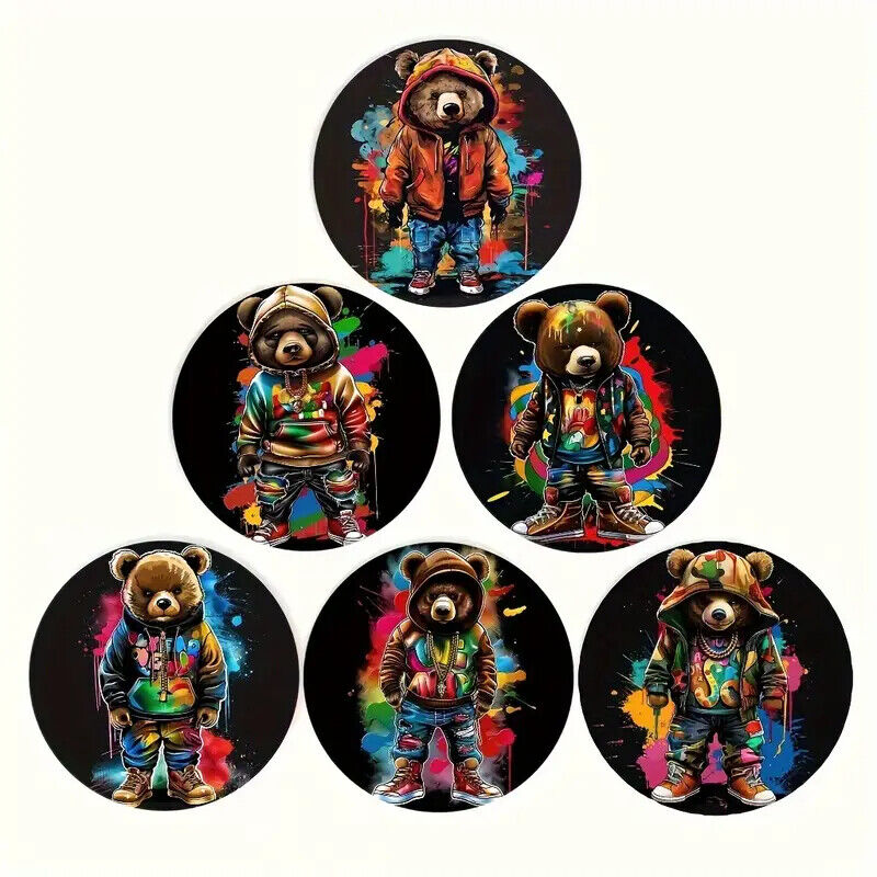 BEAR GANGSTA HOODIE BANKSY COASTER Coffee Tea Drink COCKTAILS GRAFFITI