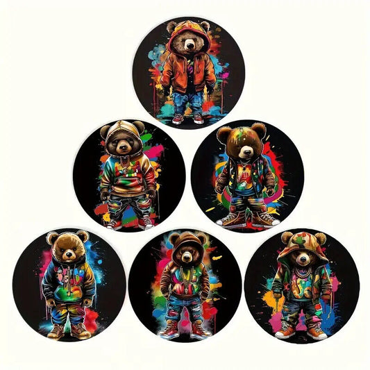 BEAR GANGSTA HOODIE BANKSY COASTER Coffee Tea Drink COCKTAILS GRAFFITI